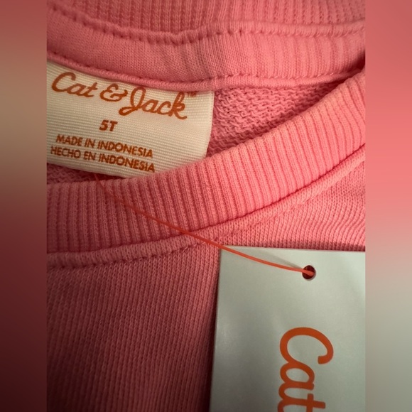 Cat & Jack Vibrant Pink Kids Sweatshirt , size 5T US, for kids - Picture 3 of 4